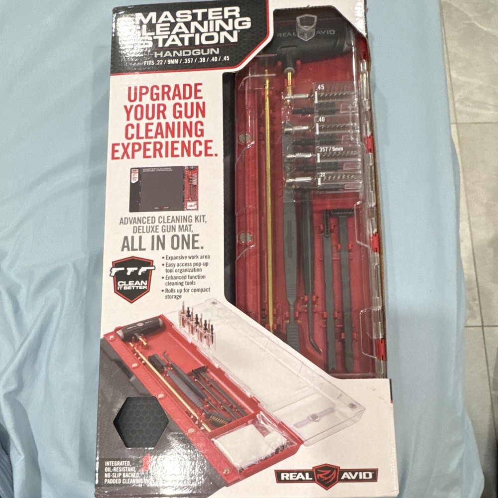 Real Avid Master Cleaning Station Cleaning Kit w/ Case .22/9mm/.45