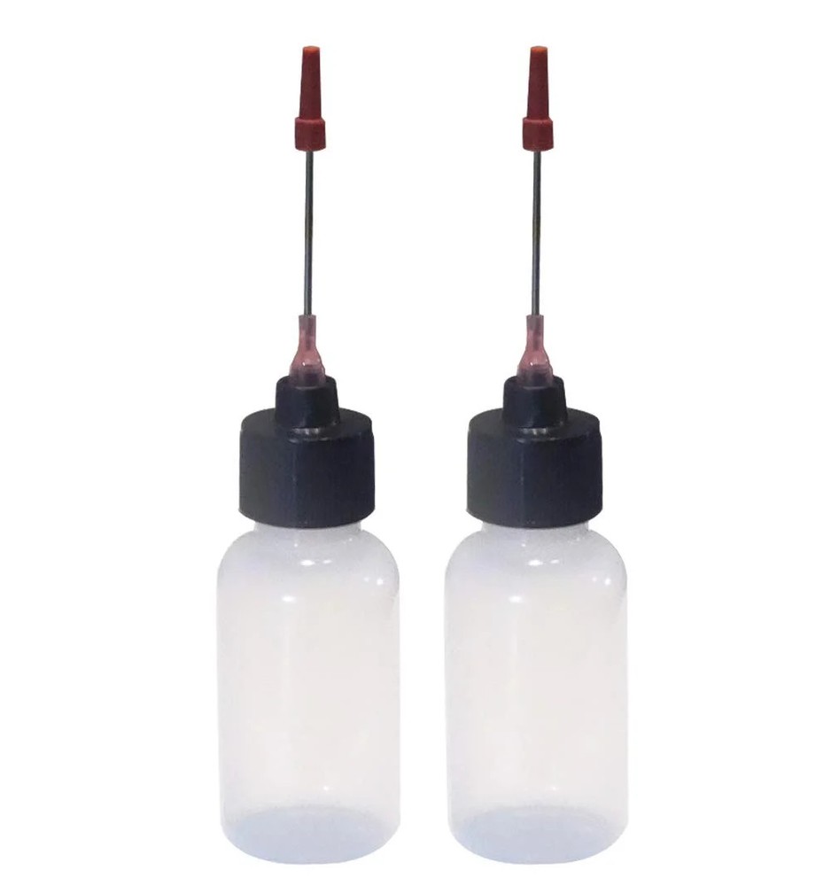 2 Bottles -1 OZ Size Bottles with Stainless Needle tip for All Your Gun Oils