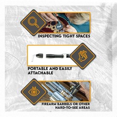 SE Compact Bore Light with Fiber Optic Acrylic Attachment for Firearm Inspection