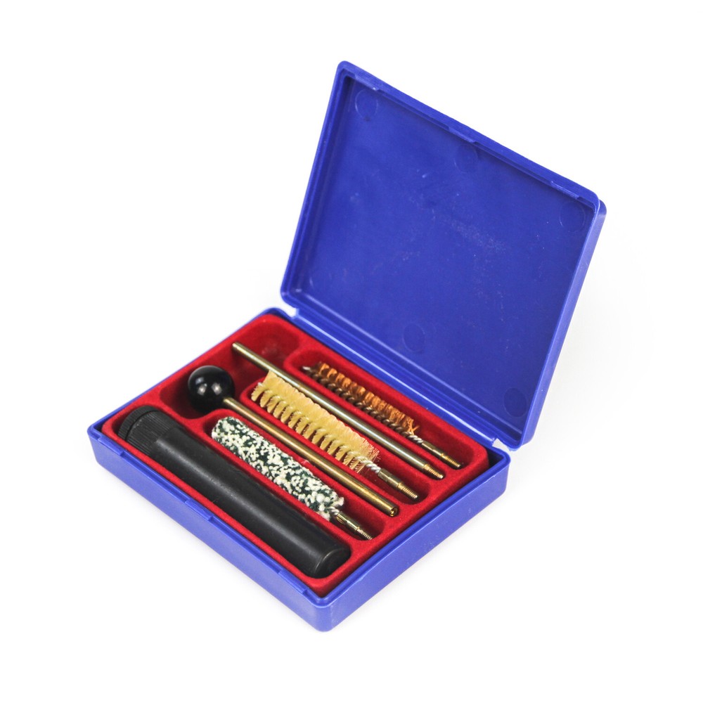 Pistol Gun Cleaning Kit .357 .38 9mm Cal Handgun Bore Cleaner Brush Set