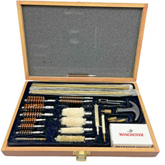 C1 Gunmaster Universal Gun Cleaning Kit Wood Case 29 Pieces.