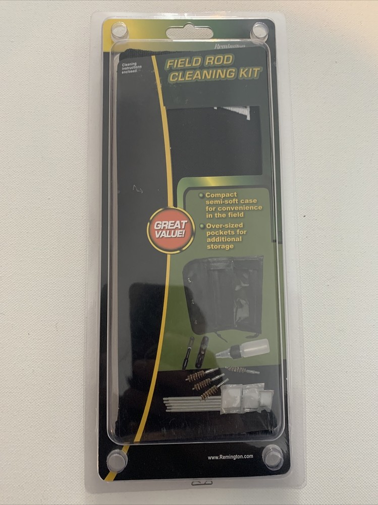 Remington Field Rod Cleaning Kit, 22, .223, 5.56, .30, 7.62 .243 w/ Soft case