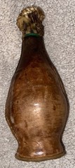 Leather Covered Plastic Squeeze Bottle With Antler Lid