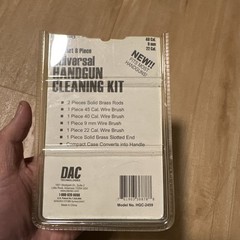 DAC Universal Handgun Cleaning Kit 45 40 22 9MM HGC2459 package tear but sealed