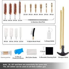 Comprehensive Gun Cleaning Kit with Laser Engraved Tools – Easy Organization