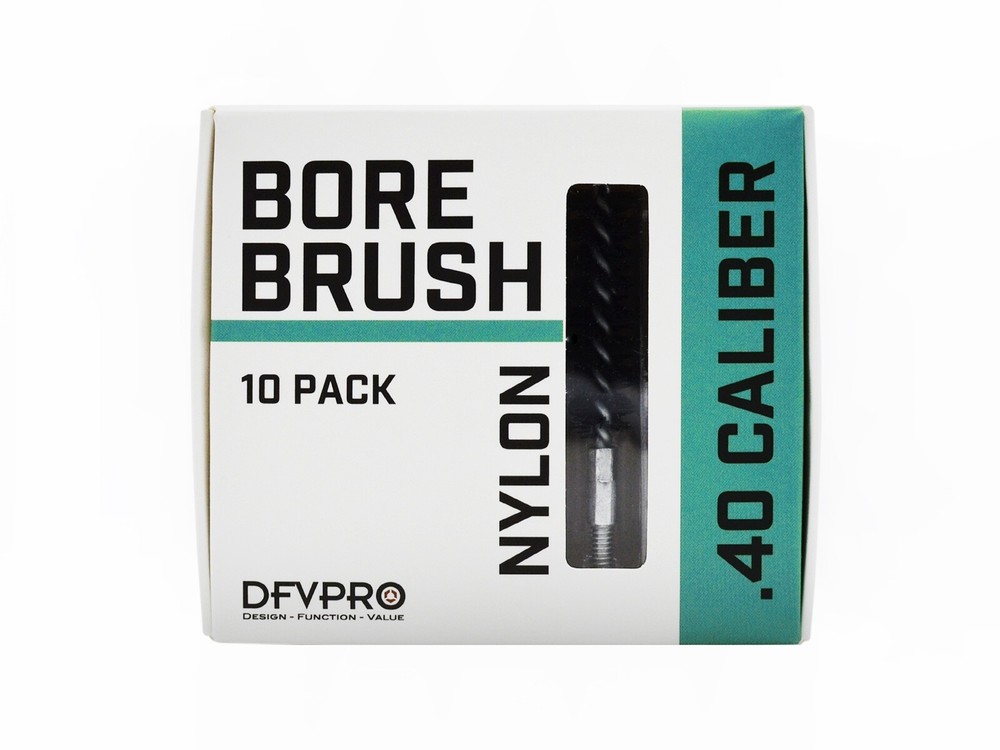 10 Pack- .40 Cal/10MM Nylon Bore Brushes for Gun Cleaning and Maintenance