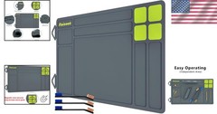 Anti-Slip Pistol Cleaning Mat 15.9” x 9.8” with Organizer Tray and Magnetic Pad