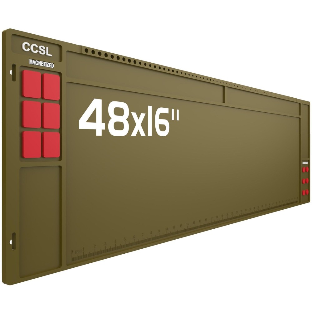 Extra Large Gun Cleaning Mat 48″x16″ – Magnetic Anti-Slip Workbench Mat for Pist