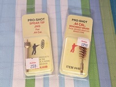 NEW Vintage Pro-Shot J44B Spear Tip Jag & 44P Benchrest Brush .44 Cal.