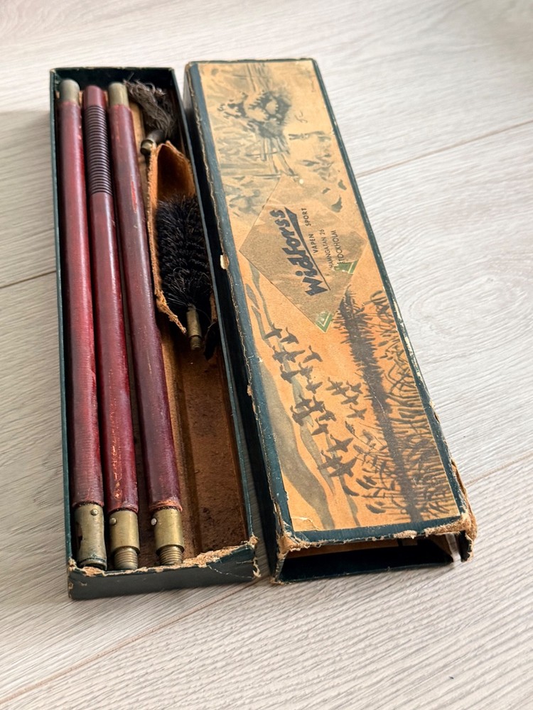Vintage Widforss Gun Cleaning Kit in Original Box Stockholm Sweden Rifle Shotgun