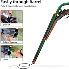 1/2 PCS Gun Barrel Cleaner Reusable Bore Rope For 223/22/9mm/38/12GA/243/303/308