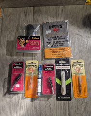 Pistol Cleaning Lot NEW Hoppes Kleenbore Outers Breakthrough Gunslick 8 Pieces