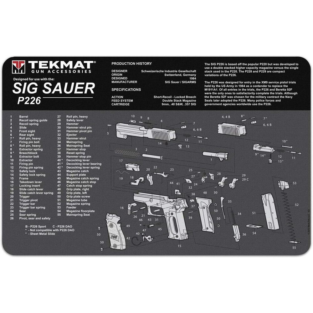 TekMat Ultra Premium Gun Cleaning Mat – 20″ X 15″ – Sig Sauer P226