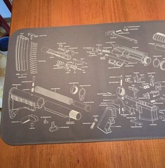 223 Maintenance Mat, Break Down Gray 47″ x 20″ with Non-Slip Backing