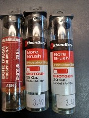 Kleen Bore Shotgun Brush for 20 gauge and Cotton Bore Mop for 20/28 gauge