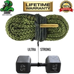 2 Pack 9mm Gun Bore Cleaning Rope – Lifetime Warranty – Cobra Barrel Snakes