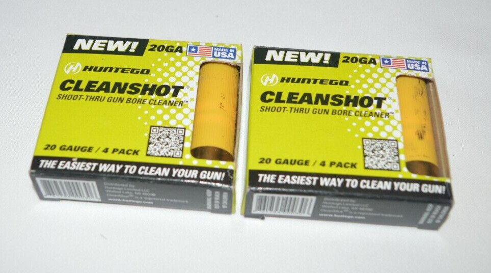 HUNTEGO 20GA CLEANSHOT GUN BORE CLEANER – 2 FOUR PACKS