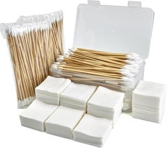 Gun Cleaning Supplies – Cleaning Patches and Cotton Swabs, 6″ Long Cotton Swab &