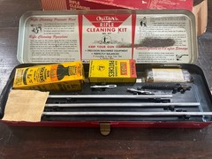Vintage Outers Gunslick No 477 Rifle Cleaning Kit Complete Lead Top Oil Can