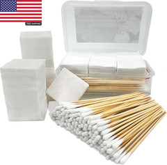 Gun Cleaning Supplies – Gun Cleaning Patches and Long Cotton Swabs Set, 6″ Cotto