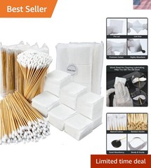 Comprehensive 600 Patches & 400 Cotton Swabs – Lint-Free Gun Cleaning Essentials