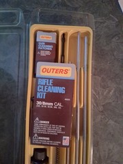 Vintage Outers Rifle Cleaning Kit 30/8mm .308 Cal Brown Case Hunting Shooting