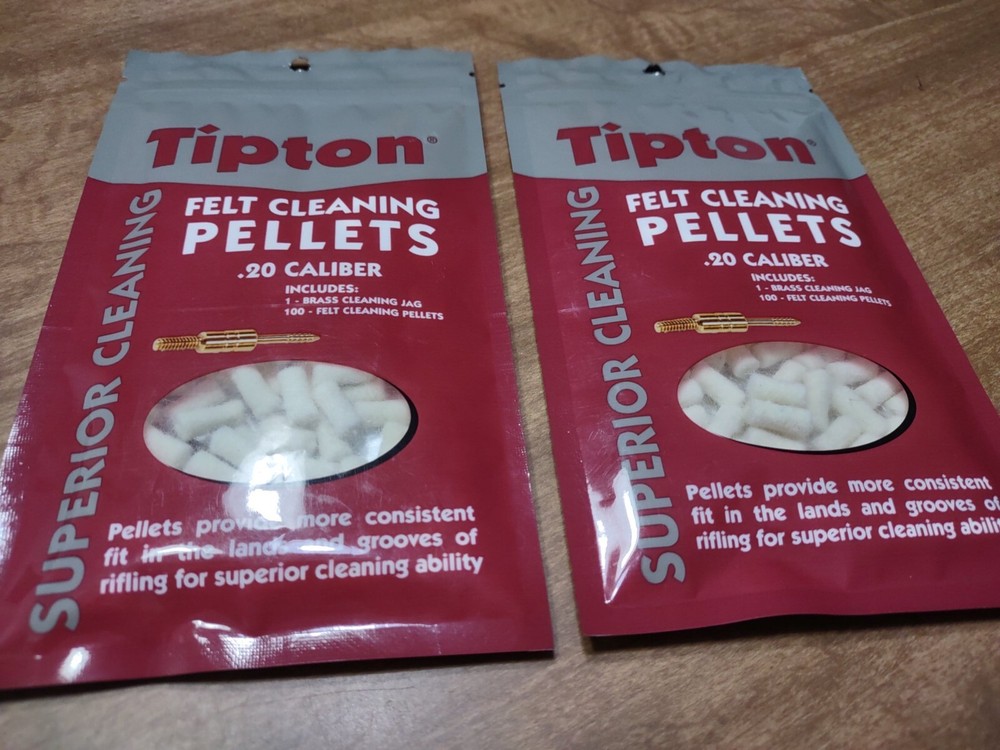 Lot of 2 TIPTON CLEANING PELLETS 20CAL 100CT NEW
