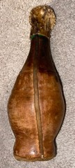 Leather Covered Plastic Squeeze Bottle With Antler Lid