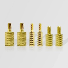 Gun Cleaning Rod Fitting Adapter Set – 6 Pack Brass Threaded Connectors