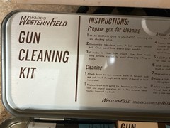 Vintage Wards Western Field Gun Cleaning Kit 30cal 60-1869 Blue Metal W Original