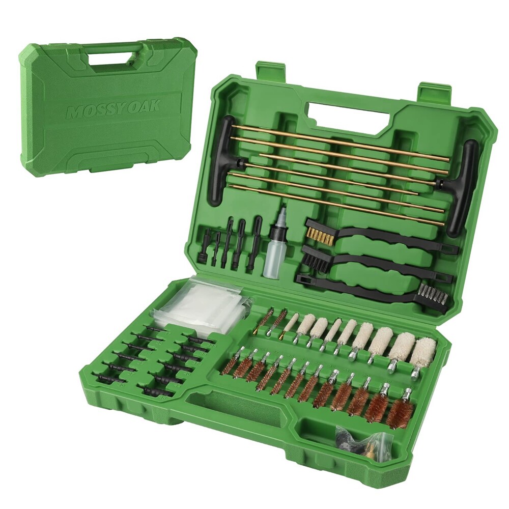 MOSSY OAK Universal Gun Cleaning Kit Rifle Pistol Handgun Shotgun Firearm w/Case