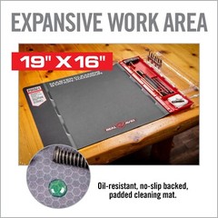 Real Avid Handgun Cleaning Station | With Gun Mat, Rods, Jags, Brushes, Patches