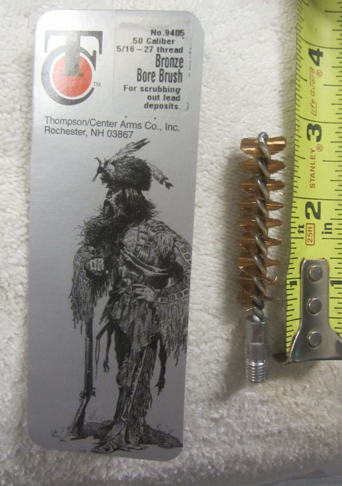 .50 Caliber 9405 Thompson Center arms bronze bore brush,5/16″-27 thread New NOS