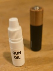 2 Bottles Backup Gun Oil Bottle, 3ML, Perfect Size For Rifle Grip Insert Or Plug
