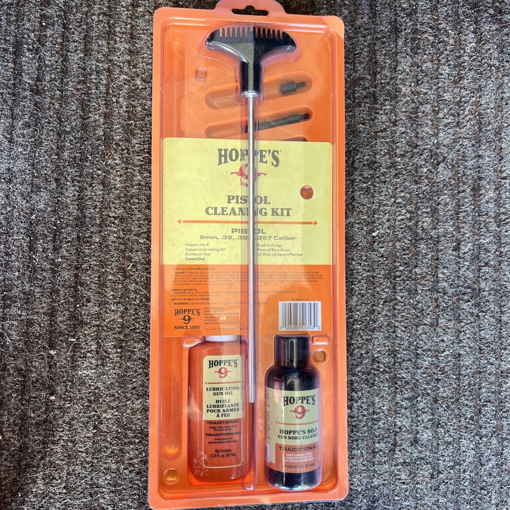 HOPPES PISTOL CLEANING KIT 9MM 38 357 (HOPPC038B)