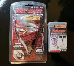 2 – Allen Bore Nado Rifle Barrel Cleaning Rope – .30 Cal – Red/Grey NIP