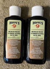 New 2 Bottles Hoppe’s Bench Rest Lubricating Gun Oil 2.25oz