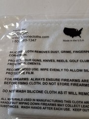 RUGER SILICONE GUN & REEL CLOTH, PROTECTS, POLISHES, TREATED NOS SI-CLO MFG NOS