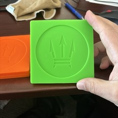 Maratac CountyComm Extreme Trident Parts Coasters Non Slip Zombie Green + Orange