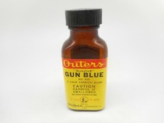 Vintage Outers GUN BLUE Advertising Bottle in Original Box