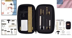 Sturdy 177/.22 Cal Airgun Cleaning Kit – Neat, Portable Zippered Case – 16 Parts