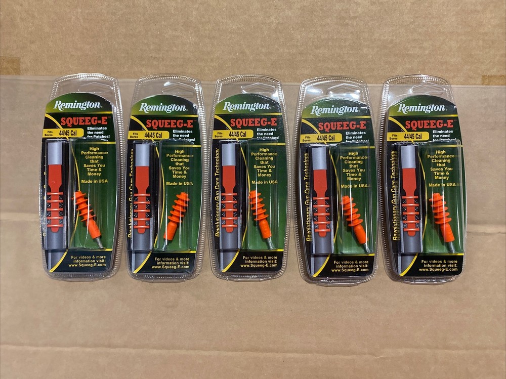 5 PACK!! REMINGTON SQUEEG-E BORE CLEANER 44 45 CALIBER (REM17128)
