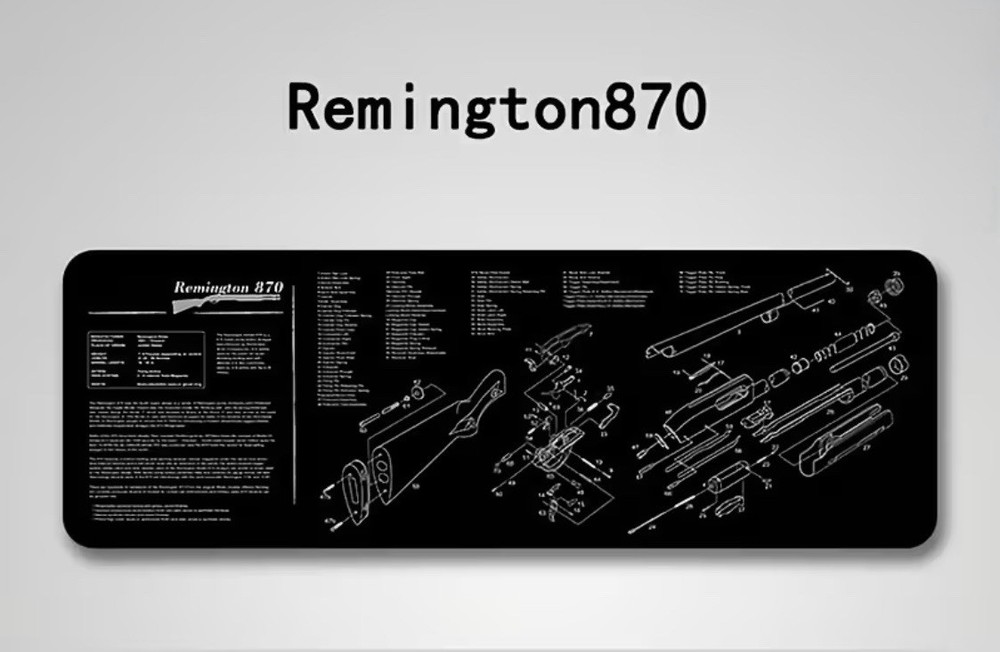 870 Shotgun Cleaning Mat – Cushioned – Roll Up Non Slip – Non Marring Bench Mat