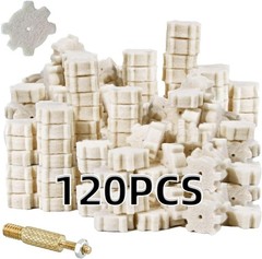 120 Pack Rannar .223/5.56 .300BLk Wool Star Chamber Cleaning Pads with White