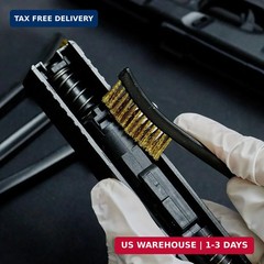 3-in-1 Gun Cleaning Kit in Big Box, Includes Brushes, Lint Free 2″ Patches, High