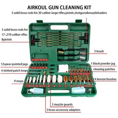 163Pcs Universal Gun Cleaning Kit Rifle Pistol Handgun Shotgun Firearm Cleaner
