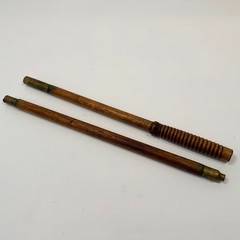 Vintage 2-Piece Wood & Brass Rifle Gun Shotgun Barrel Cleaning Rod 26″