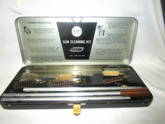 Vintage Sears Roebuck and Co gun cleaning kit, No. 2152 12-16Ga, 20-28Ga, 410Ga