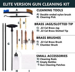 Gun Cleaning Kit Elite Version for 5.56 Cleaning Kit .22 Rifle Gun Cleaning Kit