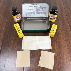 Vintage Gun Cleaning Kit By Outers- Metal Yellow And Green Case With All Parts